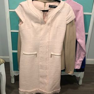 Blush pink Karl Lagerfeld frayed dress